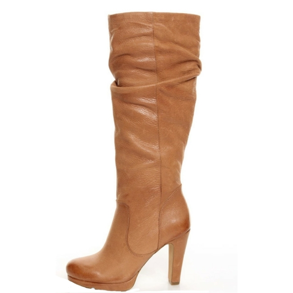 Jessica Simpson Shoes - Jessica Simpson Gingerbread Brown Leather Boots 7